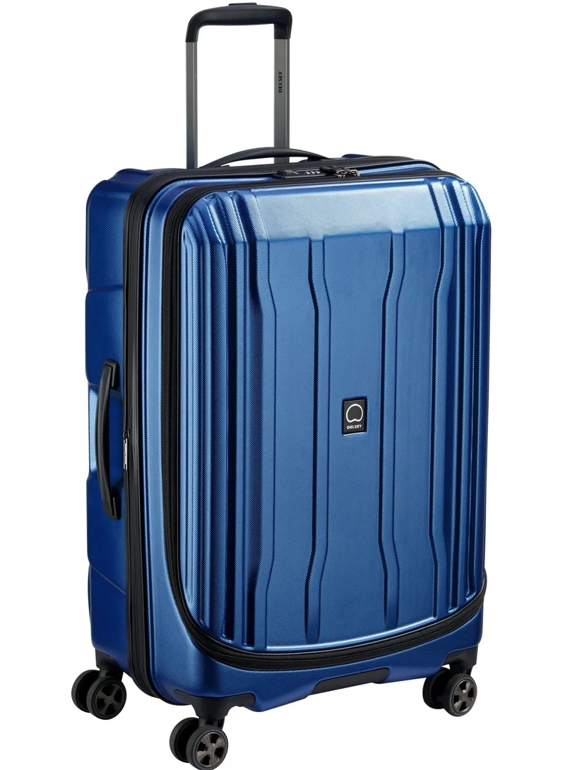 ديلسي _باريس حقيبة سفر ترولي كروز 70 سم صلبة بعجلات مزدوجة أزرق